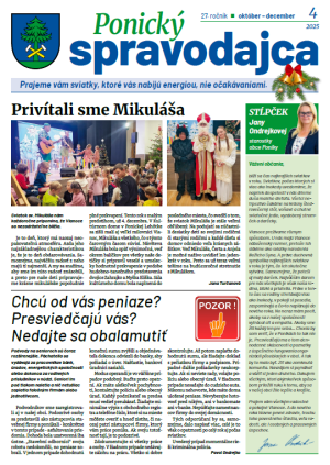 Ponický spravodajca  4/2025