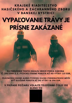 požiare a vypaľovanie trávy Poniky