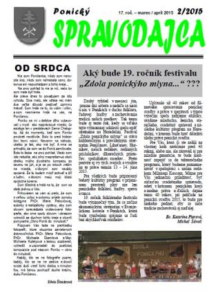 Ponický spravodajca marec - apríl 2015